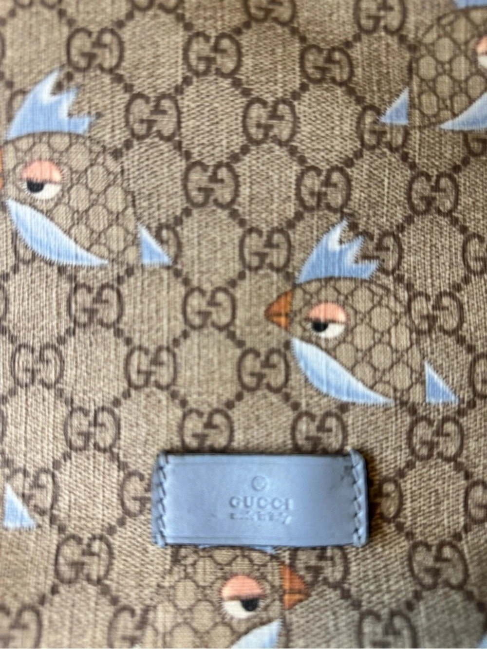 Gucci Tian GG Supreme Small Messenger Bag Brown & Blue